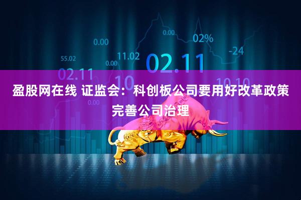 盈股网在线 证监会：科创板公司要用好改革政策完善公司治理