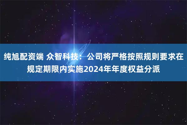 纯旭配资端 众智科技：公司将严格按照规则要求在规定期限内实施2024年年度权益分派
